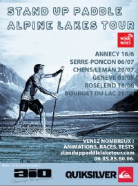 5ème étape du Stand Up Paddle Alpine Lakes Tour. Le dimanche 18 août 2013 à Areches. Savoie. 